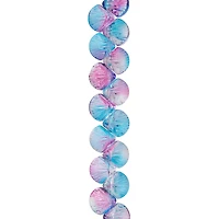 12 Pack: Pink & Blue Glass Shell Beads, 10mm by Bead Landing™