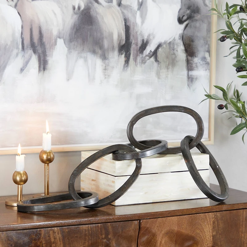 CosmoLiving by Cosmopolitan 3ft. Metal Chain Sculpture