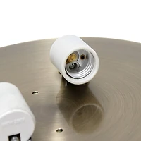 Lalia Home 12" Antique Brass Glam 2-Light Round Flush Mount