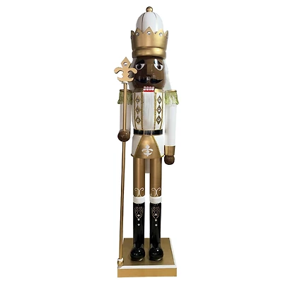 Santa's Workshop 5ft. Black Ivory & Gold King Nutcracker
