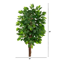 3ft. Artificial Double Trunk Ficus Tree