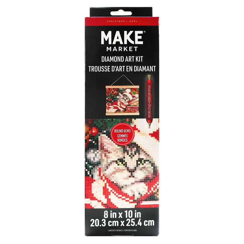 8" x 10" Kitten Diamond Art Kit with Frame by Make Market®