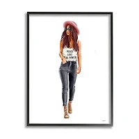Stupell Industries Girl Power Phrase Fashionista Framed Wall Art