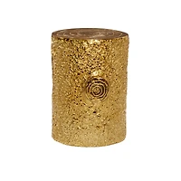 17" Gold Textured Contemporary Stool
