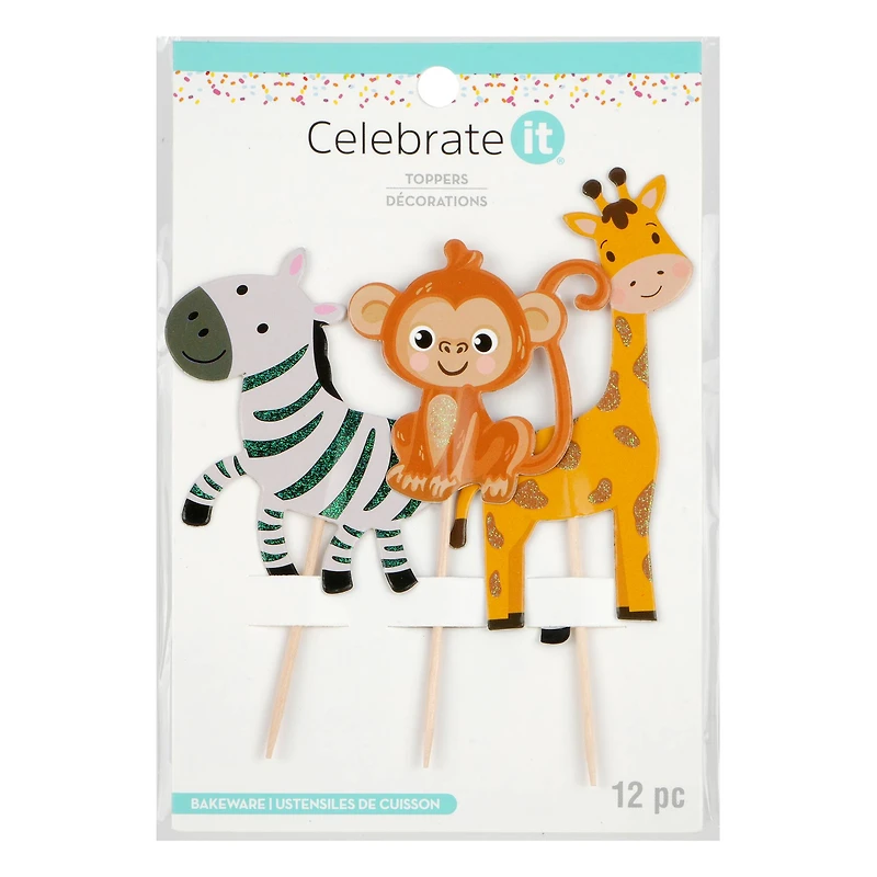 Jungle Animals Cupcake Toppers, 12ct. by Celebrate It®