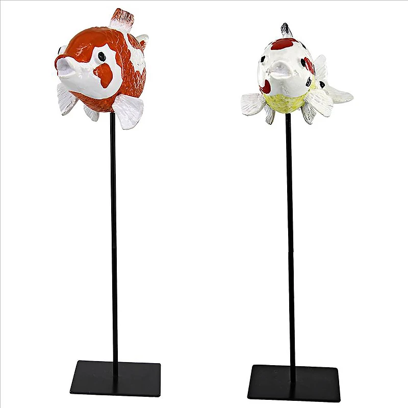 Design Toscano Japanese Floating Koi Sculpture Collection Set