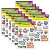 Teacher Created Resources® Moving Mountains Road Trip Stickers, 12 Packs of 72 each
