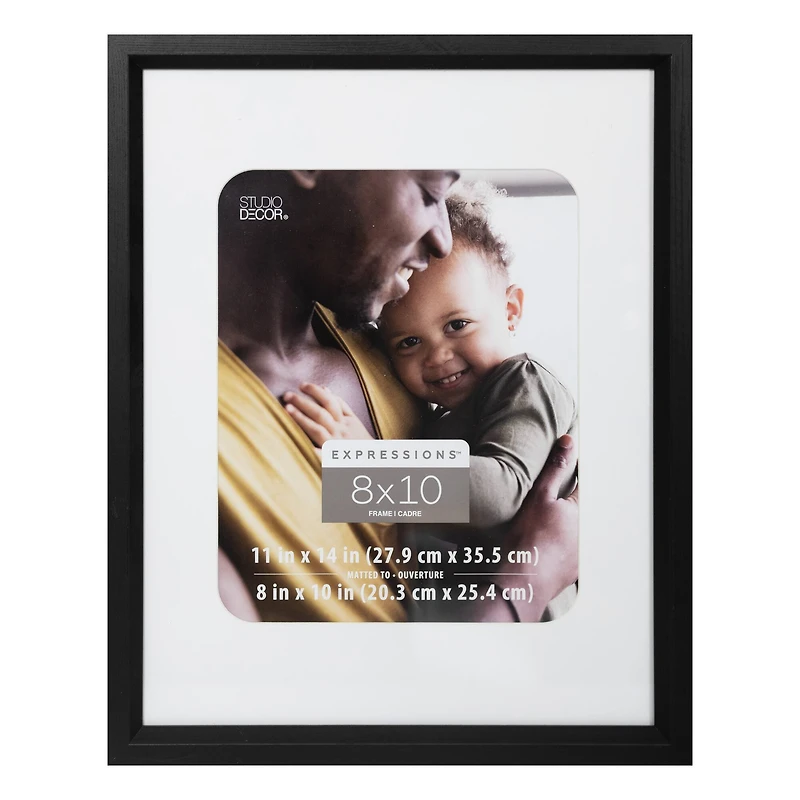Expressions™ 8" x 10" Black Frame with Mat by Studio Décor®