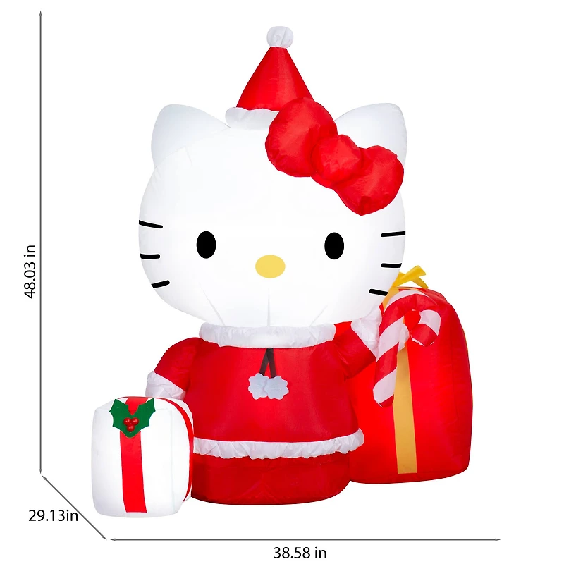 4ft. Airblown® Inflatable Christmas Hello Kitty® with Presents
