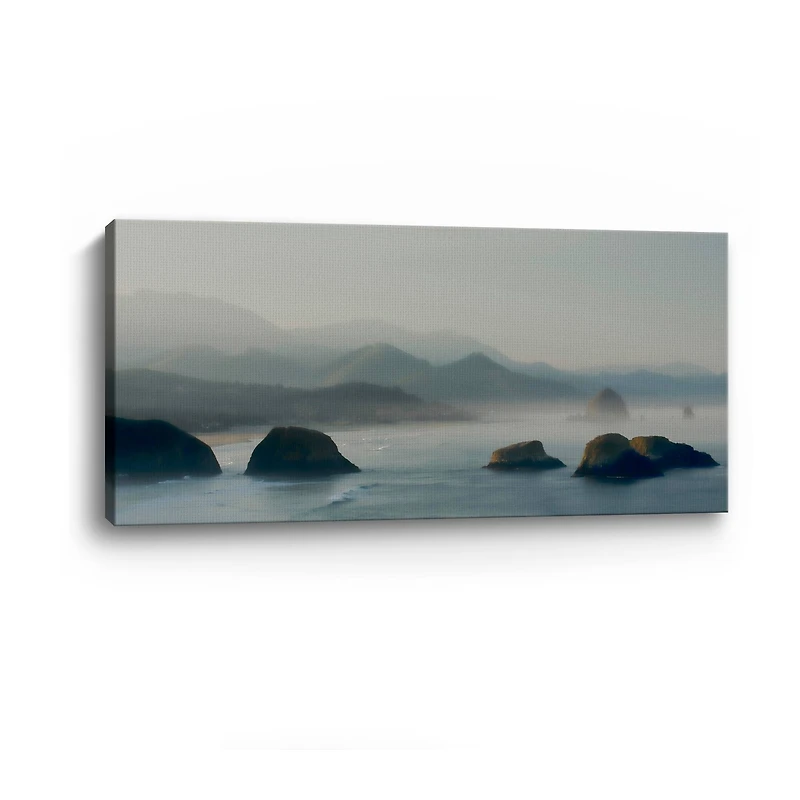 Misty Among The Rocks Canvas Giclee