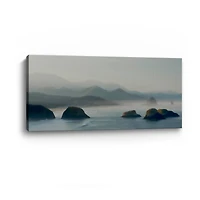 Misty Among The Rocks Canvas Giclee