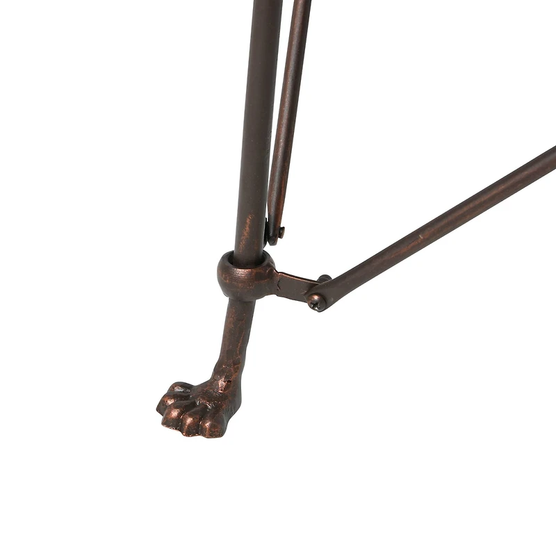 Hello Honey® 32" Rustic Bronze Round Metal Coffee Table