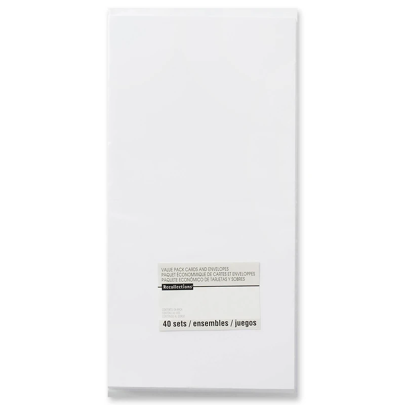 5.5" x 5.5" White Square Card & Envelope Set by Recollections™, 40ct.