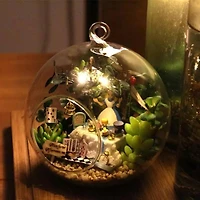 Wizardi Miniature Roombox Alice Forest Afternoon Tea Dollhouse Kit