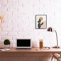 Stupell Industries Prickly Pear Terracotta Abstract Landscape Desert Sun in Frame Wall Art