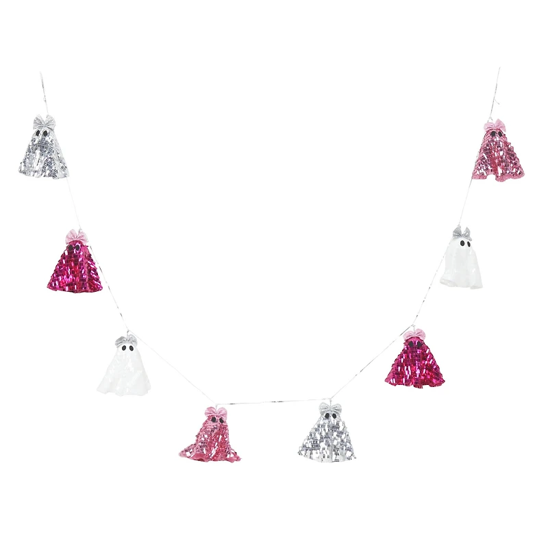 6ft. White & Hot Pink Disco Ghost Garland by Ashland®