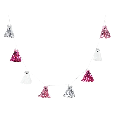 6ft. White & Hot Pink Disco Ghost Garland by Ashland®