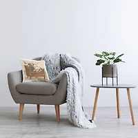 Stupell Industries Brown Bull Resting in Orange Brown Chair Throw Pillow 18" x 18"