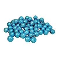 60ct Shiny Turquoise Blue Shatterproof Ball Ornaments