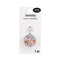 Rhodium Circle Shaker Charm by Bead Landing™