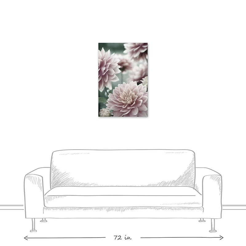 Lilac Dahlias 20" x 30" Canvas Wall Art
