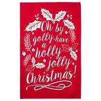 DII® Red & Green Boughs Of Holly Dishtowel Set