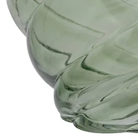 Hello Honey® 7.75" Green Round Twisted Glass Vase