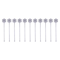 7" Glitter Snowflake Drink Stirrers, 12ct. by Makery™