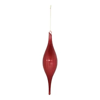10.5" Red Ribbed Glass Drop Ornaments, 6ct.