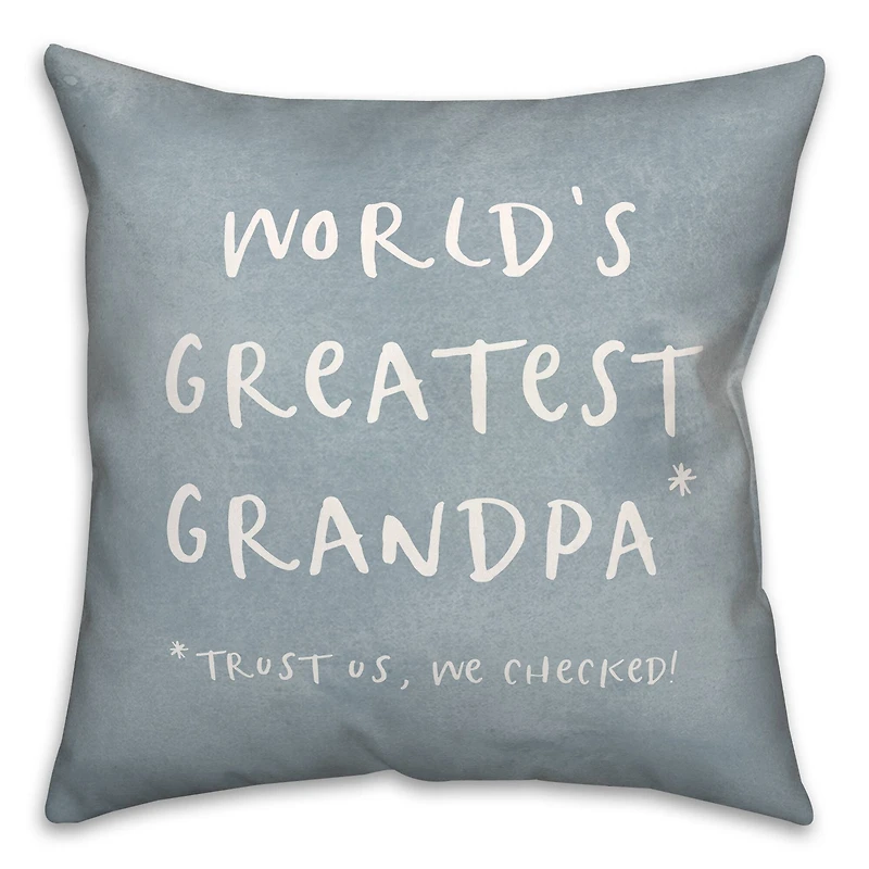 World’s Greatest Grandpa Throw Pillow