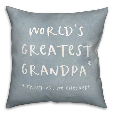 World’s Greatest Grandpa Throw Pillow