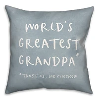 World’s Greatest Grandpa Throw Pillow