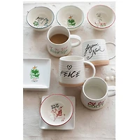 Hello Honey® 4" Stoneware Mug with Holiday Saying Set