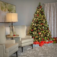 7.5ft. Pre-Lit Carolina Pine Artificial Christmas Tree, Clear Lights