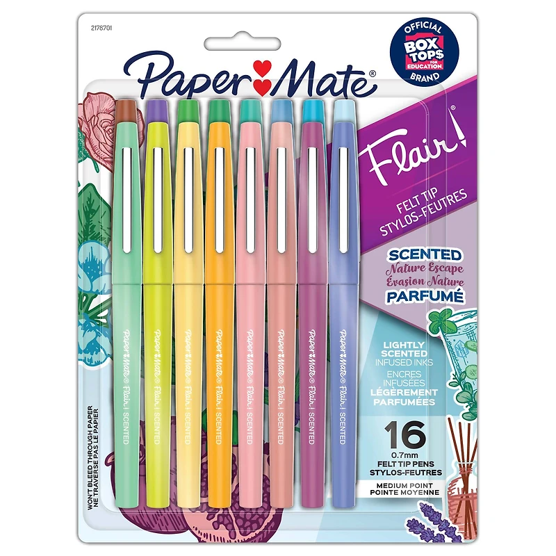 Paper Mate® Flair!® 0.7mm Medium Point Nature Escape Scented Felt Tip Pens