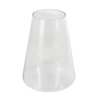 12.5" Clear Wide Cone-Shaped Glass Vase