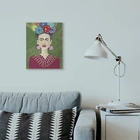 Stupell Industries Frida Green Fashion Painting Canvas Wall Art