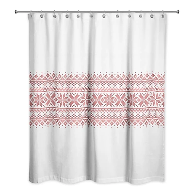 Knit Snowflakes Shower Curtain