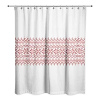Knit Snowflakes Shower Curtain