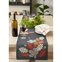 DII® 108" Autumn Leaves Embroidered Table Runner