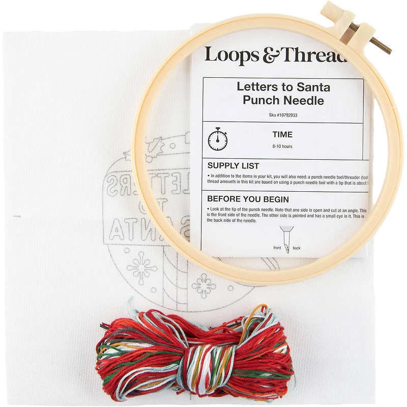 6" Letters to Santa Punch Needle Kit by Loops & Threads®
