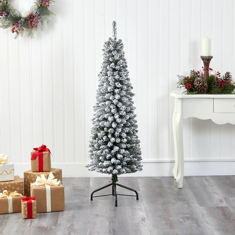 5ft. Unlit Flocked Artificial Christmas Tree