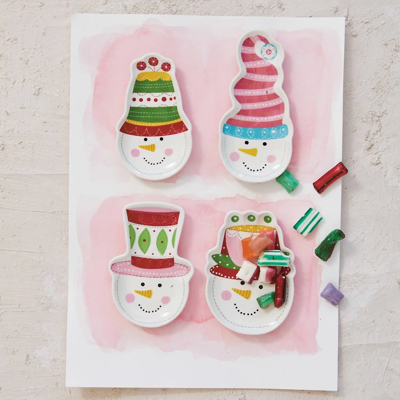 Hello Honey® Snowmen in Hats Stoneware Dish Set