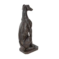 31" Brown Farmhouse Dog Sculpture