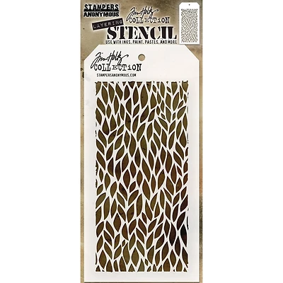 Stampers Anonymous Tim Holtz® Leafy Layering Stencil, 4" x 8.5"