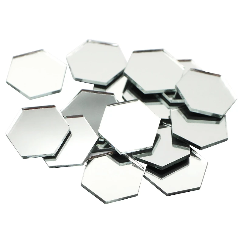 1" Hexagon Glass Mirrors, 50ct. by Make Market®