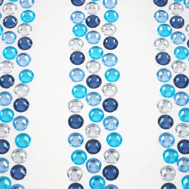 12 Packs: 3 ct. (36 total) Blue & White Rhinestone Borders by Recollections™