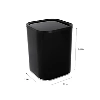 Bath Bliss Black Acrylic 8L Waste Bin