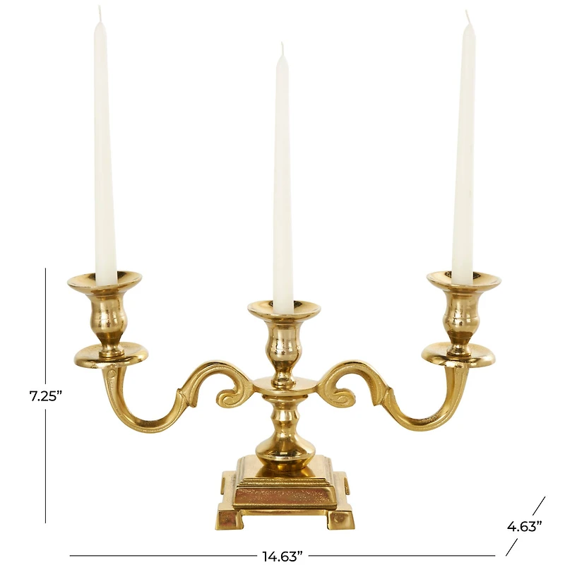 Aluminum Scrolled Candelabra
