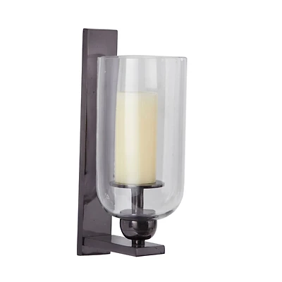 Black Aluminum Modern Wall Sconce, 6" x 8" x 16"